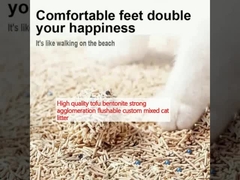 High quality tofu bentonite strong agglomeration flushable custom mixed cat litter