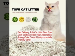 تحویل سریع توفو گربه کثافت گرد و غبار پاک ذرت فول سویا فیبر جذب بالا کنترل بوی قوی محیط زیست دوستانه شن