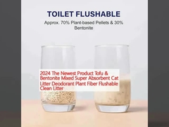 2024 The Newest Product Tofu & Bentonite Mixed Super Absorbent Cat Litter Deodorant Plant Fiber Flushable Clean Litter