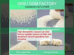 High absorptivity Cassava Cat Litter Factory supplies cassava cat litter with deodorant natural ingredients Fast clumping