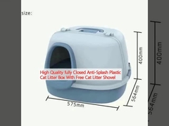 جعبه کثافت گربه پلاستیکی با کیفیت بالا و کاملا بسته شده با مگس کثافت گربه رایگان