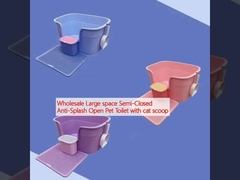 عمده فروشی فضای بزرگ نیمه بسته ضد پاش کردن توالت باز حیوانات خانگی با قطعه گربه