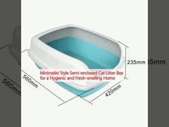 جعبه آشغال گربه ای نیمه بسته برای یک خانه تمیز و با بوی تازه
