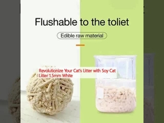 آشغال گربه خود را با آشغال گربه سویا 1.5 میلی متر سفید تغییر دهید