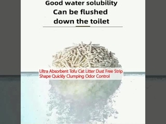 توله توفوی بسیار جذب کننده گربه غبار آزاد استریپ شکل کنترل بوی سریع