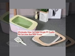 عمده فروشی توالت گربه جدید ساده PP کیفیت پالتو گربه جعبه زباله با اسکوپ