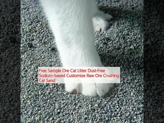نمونه های رایگان سنگ معدنی Cat Litter بدون گرد و غبار مبتنی بر سدیم سفارشی سنگ معدنی خام سنگ شکن Cat Sand