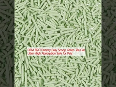 OEM BSCI کارخانه آسان اسکوپ چای سبز گربه آشغال جذب بالا امن برای حیوانات خانگی
