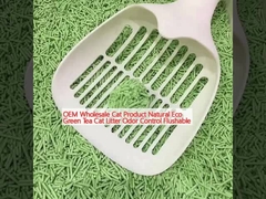 OEM عمده فروشی گربه محصول طبیعی اکولوژیک چای سبز کنترل بوی کثافت گربه Flushable
