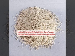 توفو طبیعی با کیفیت بالا آشغال گربه آسان اسکوپ مواد غذایی درجه مواد تشکیل دهنده فلش قابل تجزیه