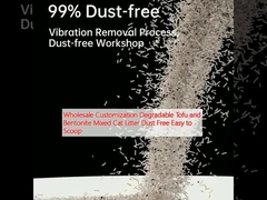 عمده سفارشی سازی قابل تخریب توفو و بنتونیت مخلوط آشغال گربه بدون گرد و غبار آسان برای جمع کردن