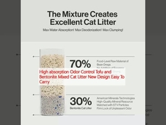 جذب بالا کنترل بوی توفو و بنتونیت مخلوط گربه آشغال طراحی جدید آسان برای حمل