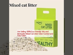 فروش داغ 100٪ دوستدار محیط زیست توفو و Bentonite مخلوط گربه زباله کنترل بوی و تمیز کردن آسان