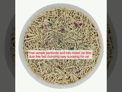نمونه های رایگان بنتونیت و توفو مخلوط آشغال گربه بدون گردآوری سریع و آسان برای گربه