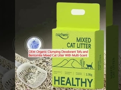 OEM آلبومیک Deodorant Tofu و Bentomite مخلوط آشغال گربه با عطر چندگانه