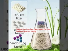 مواد اولیه بدون گرد و غبار آسان پاک شده مخلوط گربه کثافات زیست فرسوده سازگار با محیط زیست