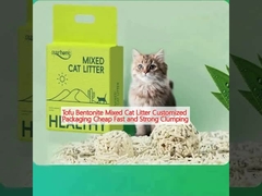 توفو بنتونیت مخلوط آشغال گربه بسته بندی سفارشی ارزان سریع و قوی