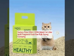 قیمت کارخانه OEM / ODM مخلوط گربه کثافات چند عطر بدون گرد و غبار حجم زیاد جمع بندی قوی