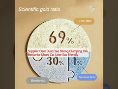 عرضه کننده Oem بدون گرد و غبار قوی گرد و غبار توفو بنتونیت مخلوط کثافات گربه دوستانه محیط زیست