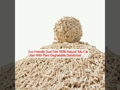 Eco-Friendly Dust Free 100% Natural Tofu Cat Litter With Plant Degradable Deodorizer