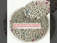 OEM جذب بالا سریع گردآوری گرد و غبار رایگان رنگ بنتونیت گربه کثافات با عطر چندگانه