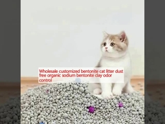 عمده فروشی سفارشی بنتونیت گربه آشغال گرد و غبار آزاد سدیم آلی بنتونیت کنترل بوی