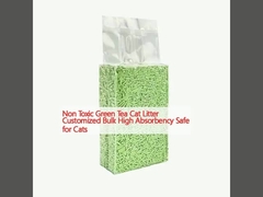 Non Toxic Green Tea Cat Litter Customized Bulk High Absorbency Safe for Cats