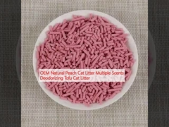 OEM Natural Peach Cat Litter Multiple Scents Deodorizing Tofu Cat Litter