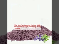 OEM Dust Free Lavender Cat Litter 100% Natural Formula High Absorbency Strong Clumping