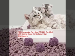 OEM Lavender Cat Litter ISO9001 Certified with Strong Odor Control and High Absorbency