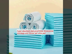 Super absorbent leak proof three dimensional shrinkage and thinner pet urine pad