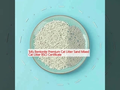 توفو بنتونیت پریمیوم Cat Litter Sand Mixed Cat Litter گواهینامه BSCI