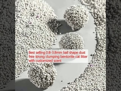 0.8-3.8mm شکل توپ بدون گرد و غبار قوی گرد و غبار bentonite گربه غبار با بوی سفارشی