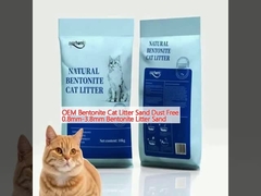 OEM Bentonite Cat Litter Sand بدون گرد و غبار 0.8mm-3.8mm بنتونیت لیتر ساند